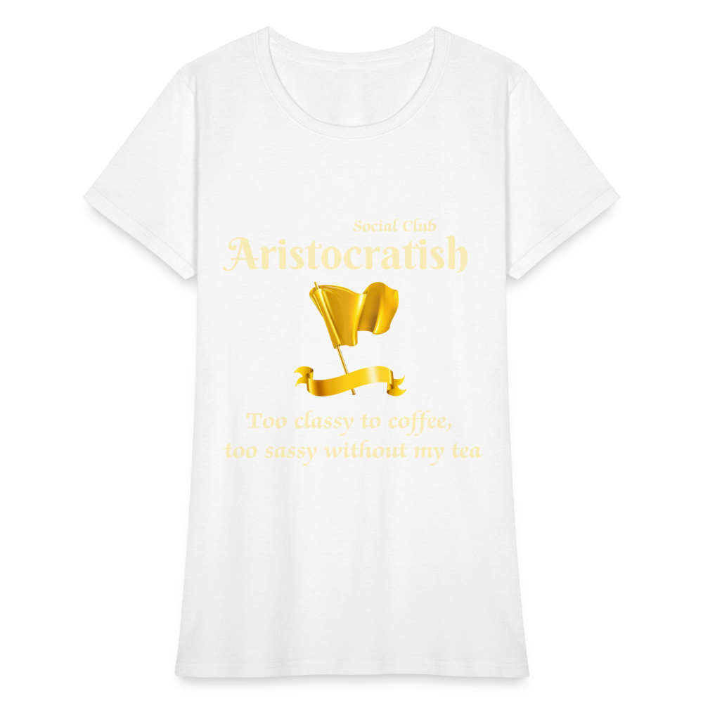 Aristocratish Social Club: Too Classy to Coffee - white